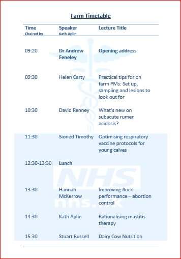 nimrodvet's tweet photo. Here is the timetable of speakers for the Farm Animal talks. Sign up to be a part of it https://t.co/zTM9icWKru on 9th April 2020 #vetsfornhs #supportingvets #covid19 #stayathome #staysafe https://t.co/5rloJnWEYB