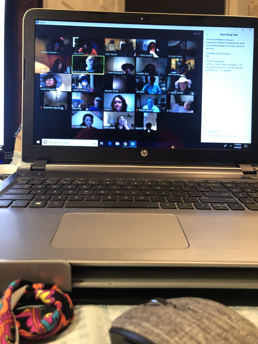 GeoMapsAmyK's tweet photo. #virtual choir meeting on #zoom call last night! Don’t underestimate the power of music to lift the spirits! #sing #houston 🎶 https://t.co/PAxvfFVaqd