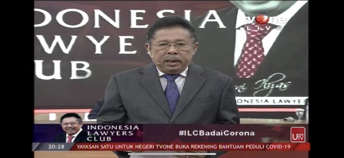 ILCTalkshow's tweet photo. #ILCBadaiCorona | Presiden ILC @karniilyas membuka acara | LIVE sekarang di tvOne https://t.co/b5dF0SuijY