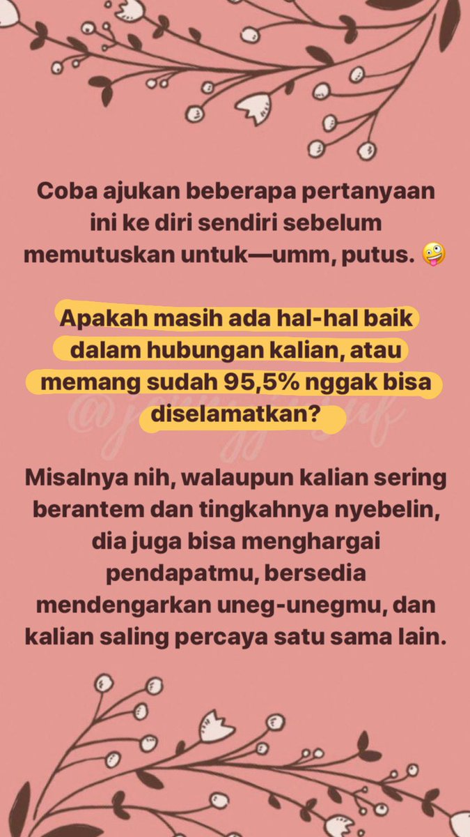 JennyJusuf's tweet photo. Putusin, jangan?

Lagi bahas di IG stories nih. Yooookkk https://t.co/z7wH6i4JYz