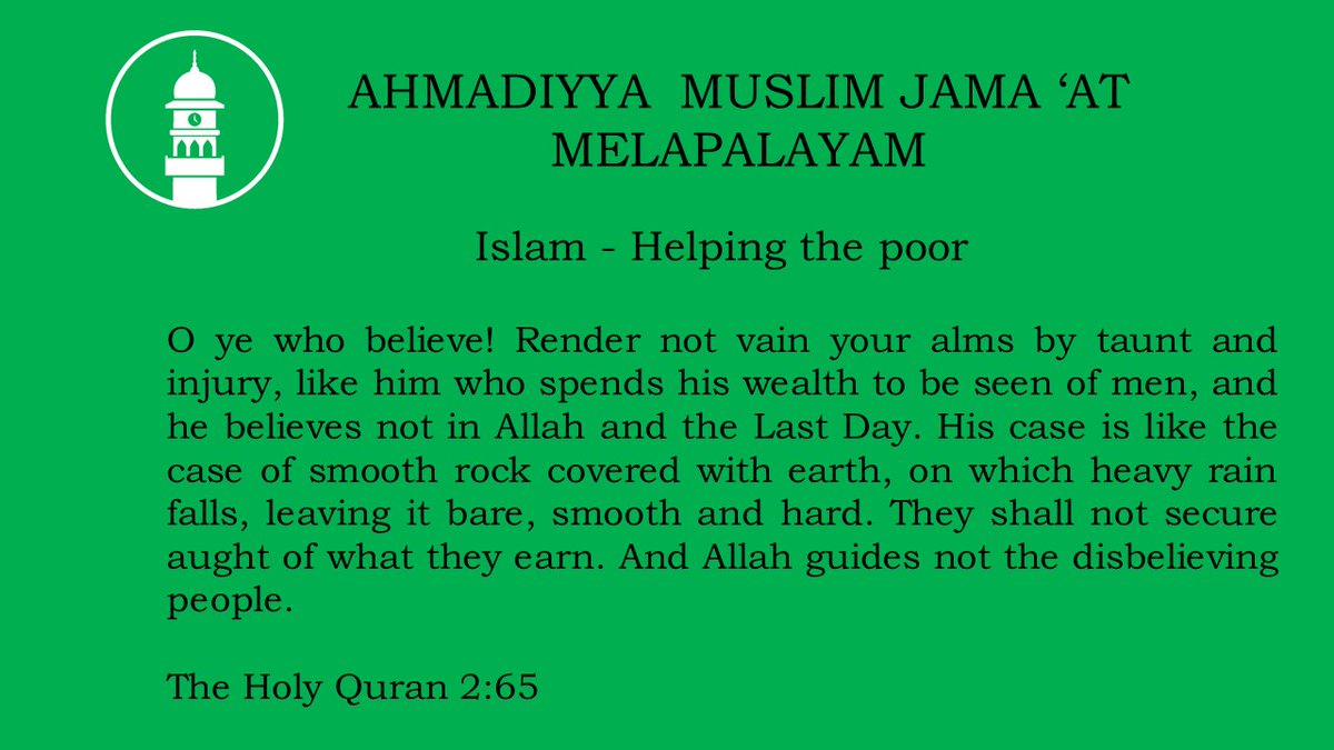 Shafeek1992's tweet photo. Islam - Helping the poor 
#AhmadiyyatTheTrueIslam https://t.co/HWeqAZKG7A