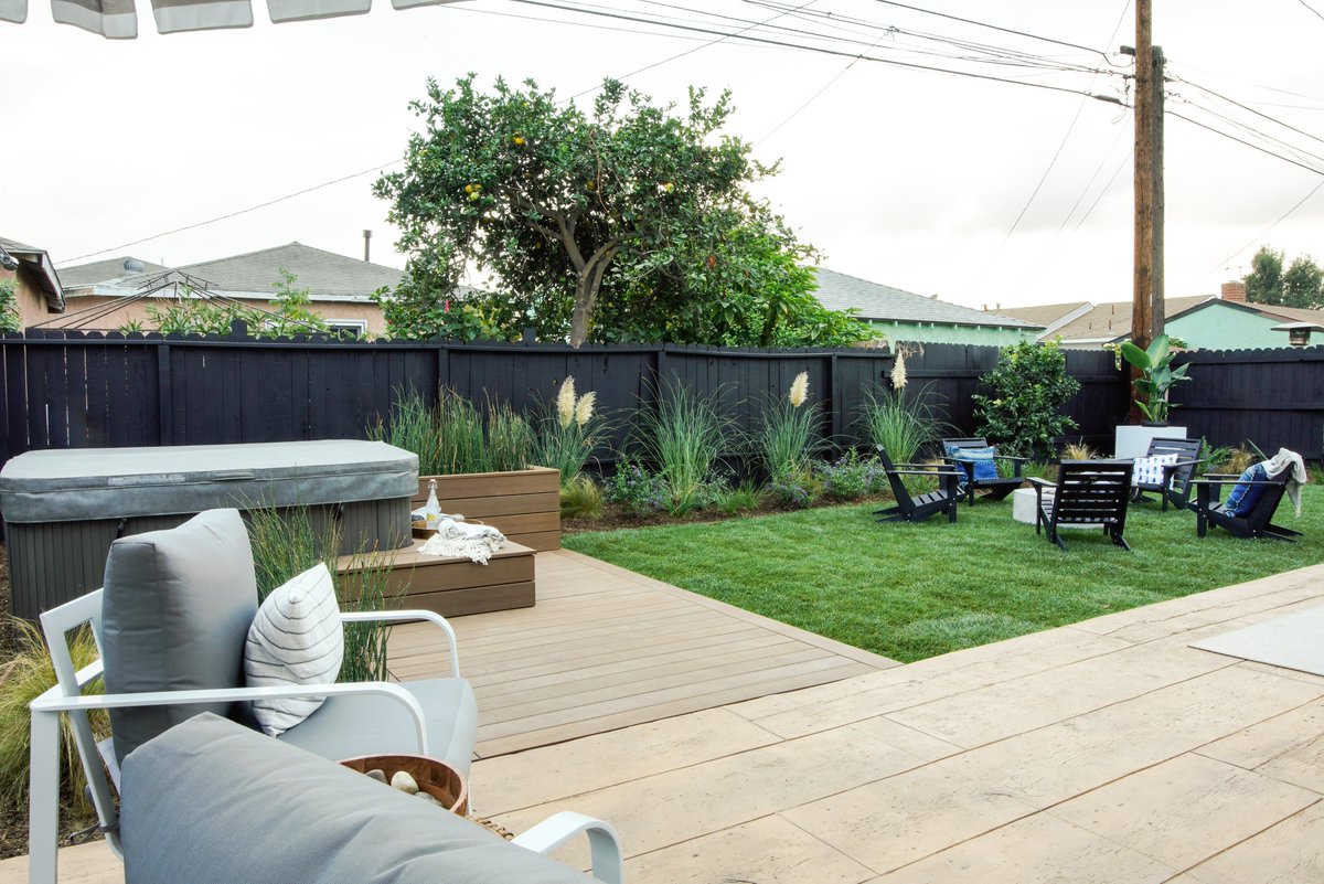 Yes, please! Check out this relaxing outdoor living space the Extreme Makeover: Home Edition team created using #Fiberon. Family, friends and quality time found here! <a href="/hgtv/">HGTV</a> #HGTVExtreme
