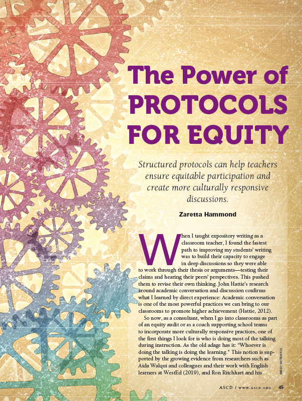 "The Power of Protocols for Equity" <a href="/Ready4rigor/">Zaretta Hammond</a> bit.ly/2JEWrNb