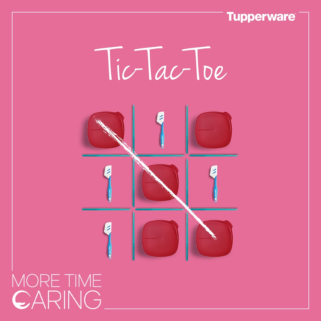 TupperwareIN's tweet photo. Have you ever played Tic-Tac-Toe with Tupperware? It is so much fun! Staying at home can be so much fun. Do not forget to wash, rinse and store your Tupperware once done. #StayHome #StaySafe #MoreTimeCaring #TuppAtHome #ProblemSolved #MoreTimeLiving https://t.co/f3gaQHgtOp