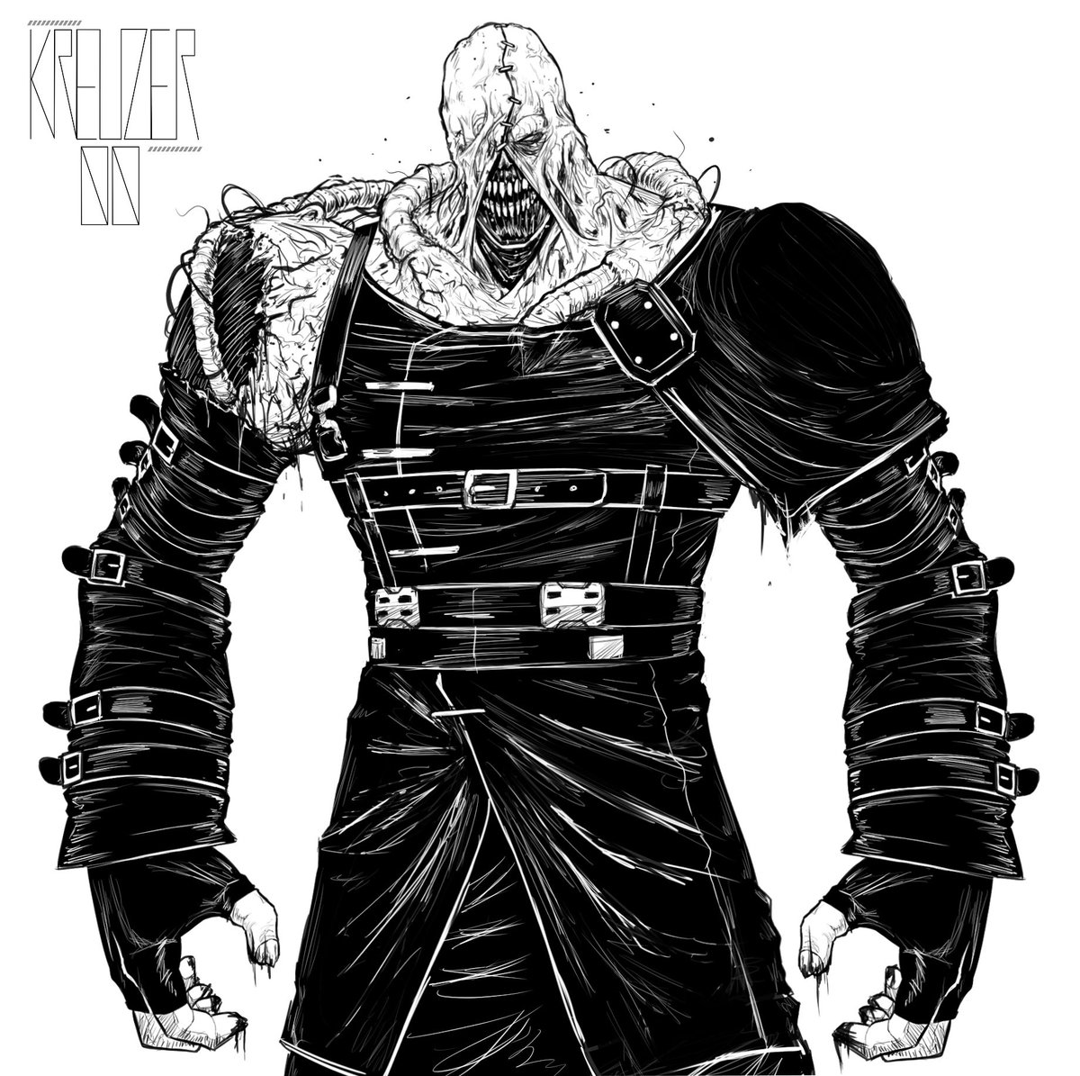 I'm not really a fan the new Nemesis RE3 remake design so I tried to do a remake design based on my own preferences