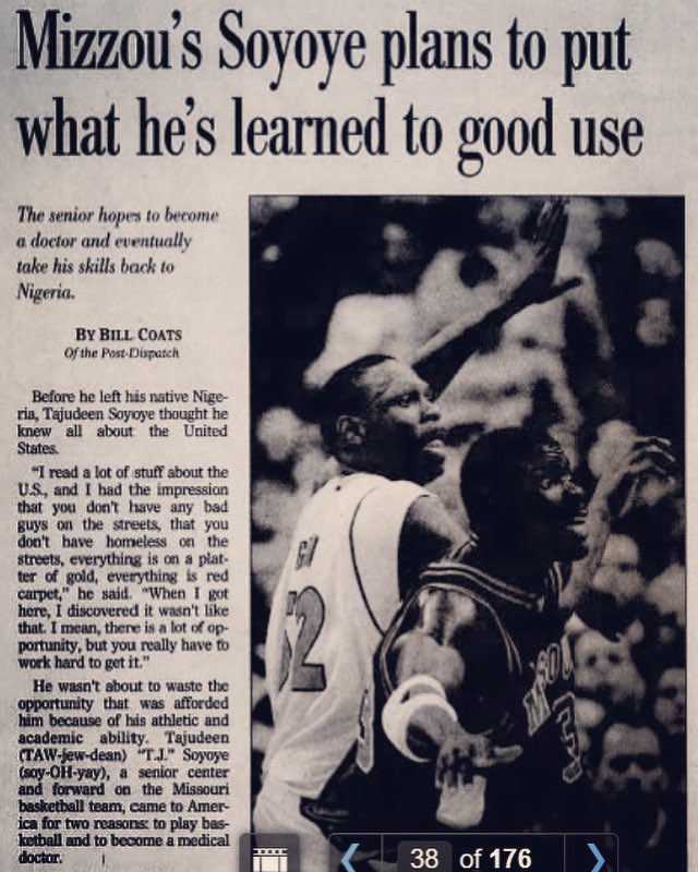 hochman's tweet image. “This is the call. This is what I signed up for.” 

Fighting COVID-19 on the front line in the ER, former Mizzou basketball player TJ Soyoye, now Dr. Soyoye, shares his story with @stltoday: stltoday.com/sports/columns…