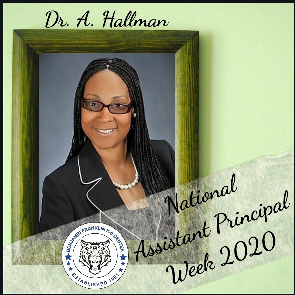 benfranklink8's tweet photo. HAPPY ASSISTANT PRINCIPAL'S WEEK
From your BFK8, Tiger Nation, Family.
#AP #AssistantPrincipalsWeek #AssistantPrincipal #tigernation
#weappreciateyou #withappreciation
@MDCPS @MDCPSCentral @benfranklink8 https://t.co/8NV08eo2DY