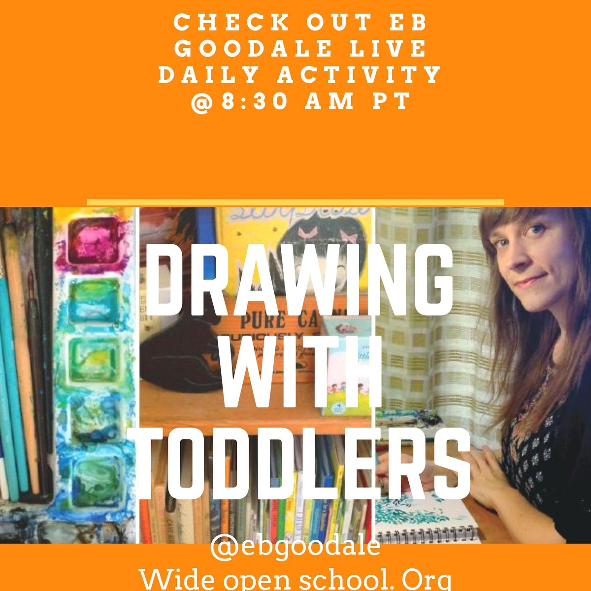 principaljared's tweet photo. Parents: if you have a young toddler, or even a teen in your house check out @EBGoodale this morning at 8:30 am when she hosts on IG live "Drawing with Toddlers". #coronavirus #Parents #teachers #homeschool https://t.co/42eQDEMXSE