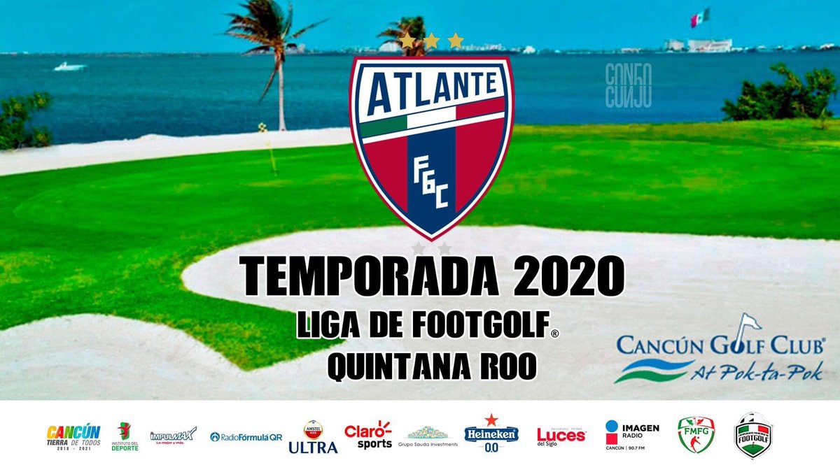FootGolfCancun's tweet photo. Orgullosamente esta #Temporada2020 tenemos 3 equipos debutando en la Liga
@PionerosFC ⛳️⚽️🐍
@Atlante ⚽️⛳️🐎
#BlueLagoonFGC ✅⛳️🏝⚽️
Este último siendo el primer equipo de Footgolf de Playa Del Carmen 😱 https://t.co/LF0WFcqKHW