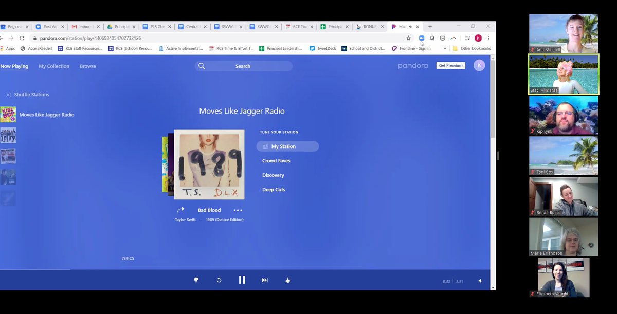 StaciAllmaras's tweet image. Tuesday morning meeting with our Principal Leadership Support Team - Thanks for bringing the dance party @KipLynk !  #keepitinteresting #ZoomedOut