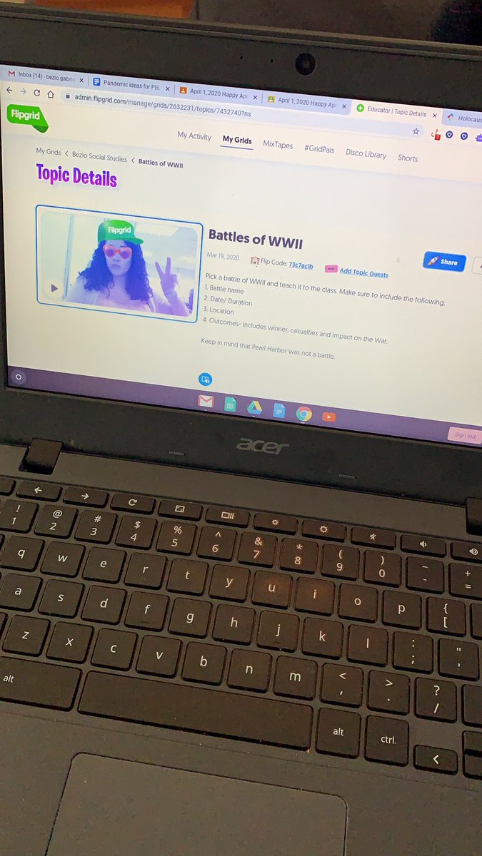 Another day another @Flipgrid love this tool as a way to assess my students. #BMSThePlace2B <a href="/BeekmantownCSD/">Beekmantown CSD</a>