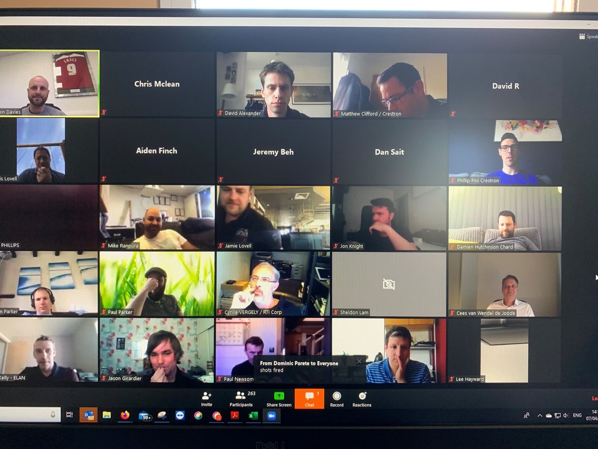 Wow! Got to be a 1st kudos <a href="/smarthomees/">Smart Homee</a> for pulling it all together. 7 of the largest smart home platforms all on one call discussing Smart Homes with over 260 global AV experts in attendance on one @Zoom_US <a href="/control4/">Control4</a> <a href="/crestron/">Crestron</a> <a href="/elanemea/">ELAN Home Systems - EMEA</a> <a href="/loxone/">Loxone</a> @RTICorp @URC_control <a href="/SavantHome/">Savant Home</a>