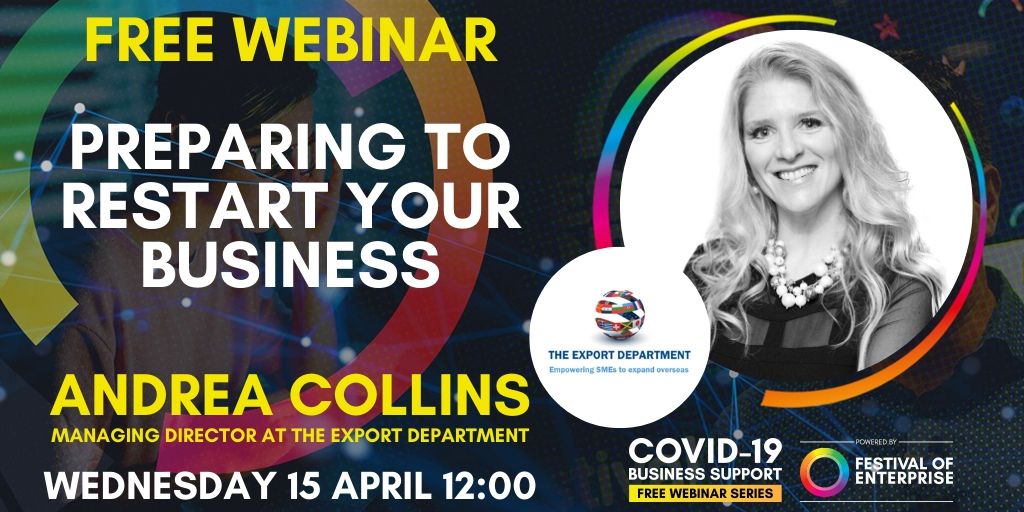 GlobalTradeDept's tweet image. Delighted to have been asked by @EnterpriseExpos to conduct a webinar next week on "Preparing to restart your business" post #COVID19Crisis. #Plan #ApplyLearning #COVID19Downtime #Productivity #Prepare #Refocus #Restart