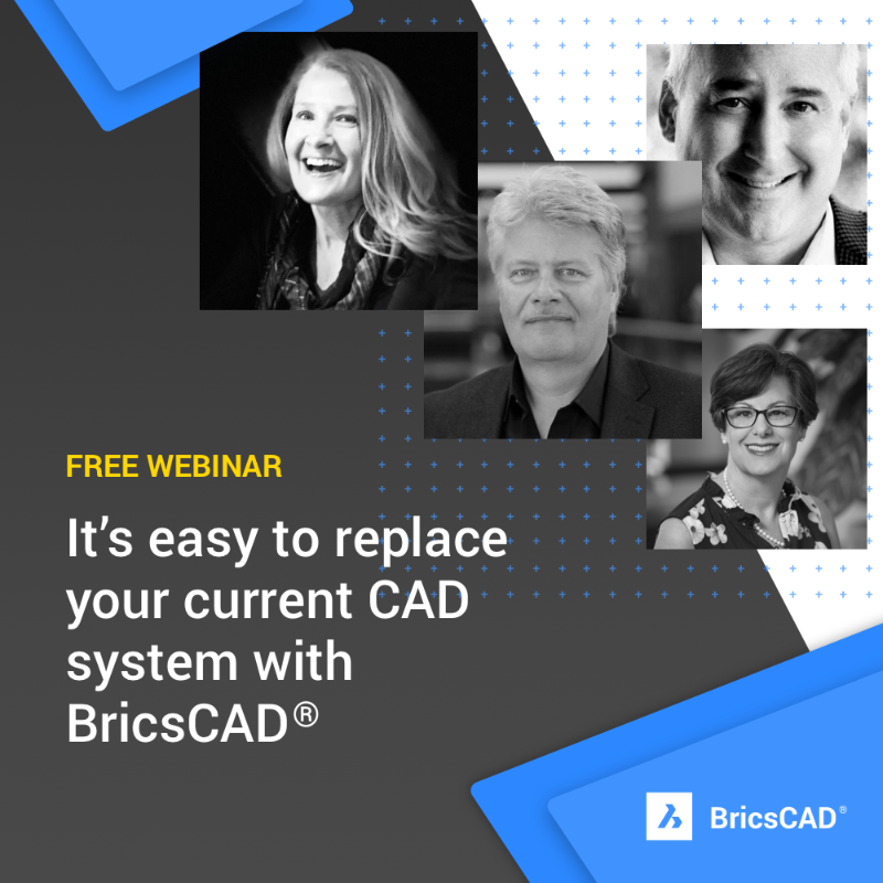 Looking for a choice in CAD software? Join us today for a #free #BricsCAD webinar. Learn how easy and affordable it is to replace your existing #DWG-based #CAD #software. Register now! bit.ly/39Ea1ea 

#aec #bim #architecture #manufacturing