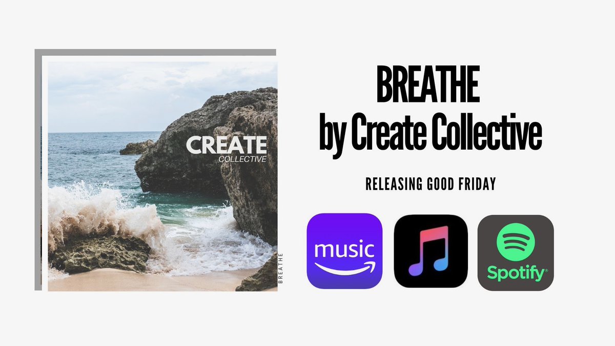 createchurchdal's tweet photo. One of our very own Create Groups, โCreate Collectiveโ will be releasing their brand new single, โBreatheโ on Good Friday! Youโll be able to find it on every major music streaming service.
#CreateCollective #CreateCollectiveBreathe https://t.co/f3a2ljmMi9