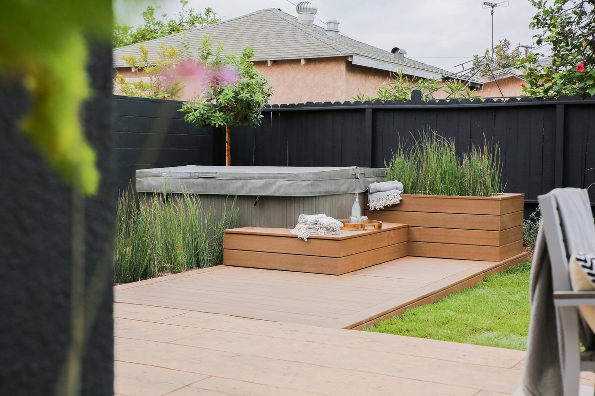 Looking for the perfect romantic getaway? We found it thanks to the <a href="/extremehome/">Extreme Makeover: Home Edition</a> team on <a href="/hgtv/">HGTV</a>. Beautiful landscaping with a hot tub and #Fiberon - what's not to love?! #HGTVExtreme