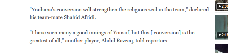 How did they react to this Tablighi induced high-profile conversion? @SAfridiOfficial expectedly, boasted about the ability to "strengthen the religious zeal" of the Pak Team.