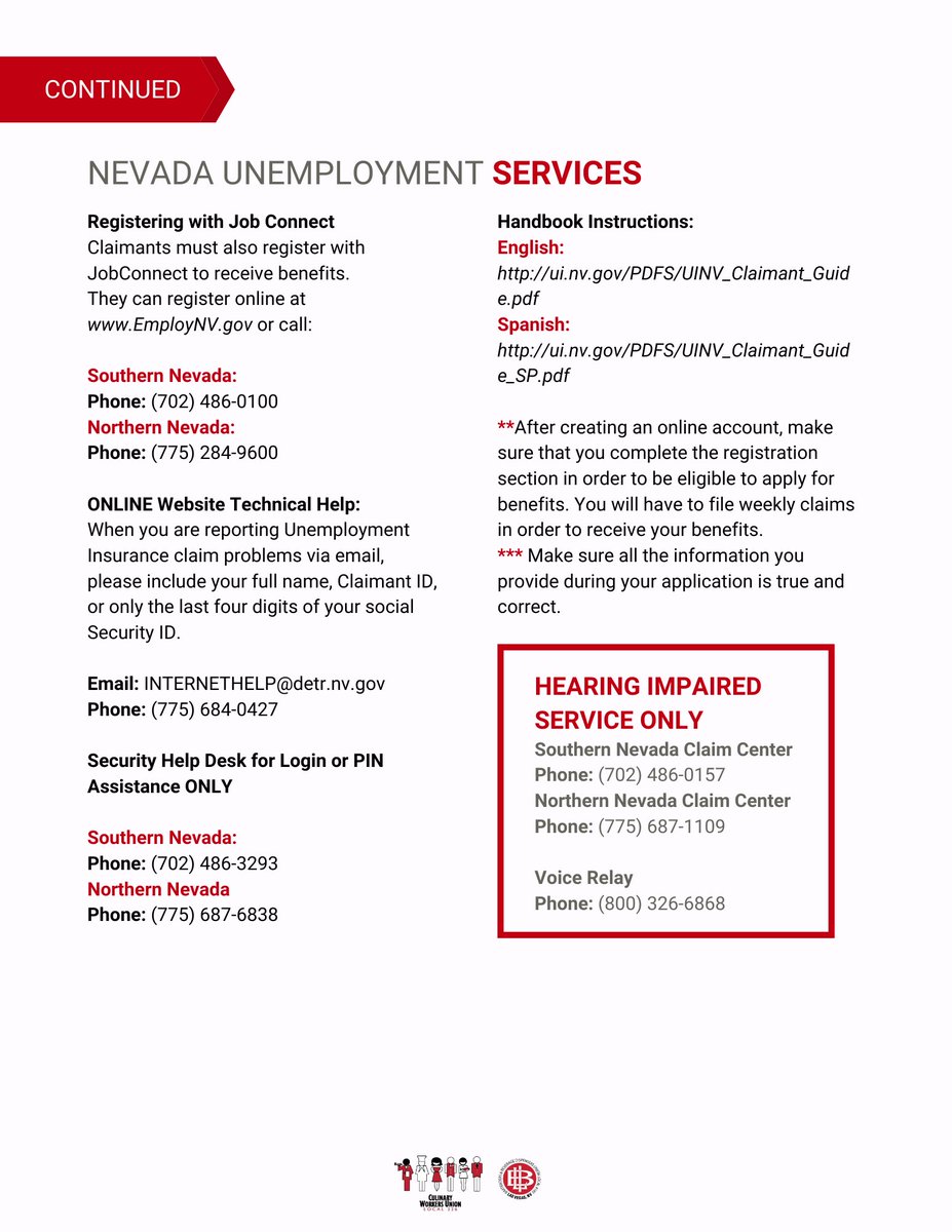 Uzivatel The Culinary Union Na Twitteru Laid Off File An Unemployment Claim Online Https T Co Eqxpebvaax In Nevada You Can File Online Or By Telephone View The Culinary Union S Resource Guide For More
