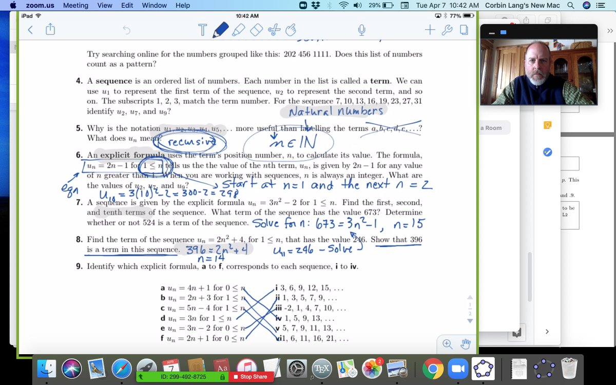 corbin_lang's tweet photo. Getting it done today with by screen sharing my #iPad with @NotabilityApp on @zoom_us. #virtualwhiteboard #virtualvnps #thinkingclassroom #discussionbased #remotelearning #distancelearning #Iteachmath #MTBoS https://t.co/CDIJ3Mw0gR