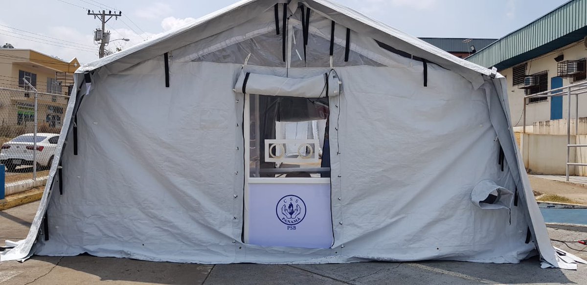 CSSPanama's tweet photo. Policlínica Dr. Santiago Barraza, en La Chorrera cuenta con cabina hisopadora para protección del personal de salud y garantizar mayor seguridad al momento de tomar una muestra al paciente con sospecha de #COVID19 
#CSScoronavirus #TrabajandoPorPanamá #UnidosLoHacemos https://t.co/alMAxGYPey