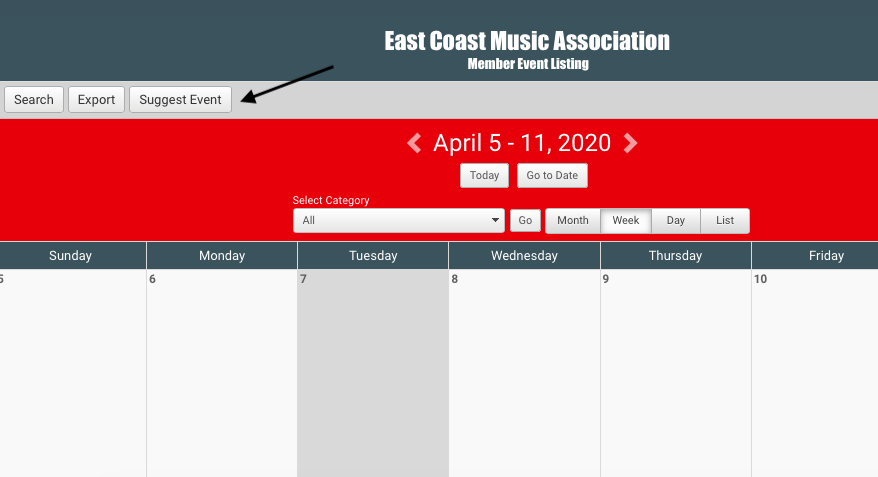Hit the "Suggest Event" button on the top left to get started   https://www.ecma.com/events 