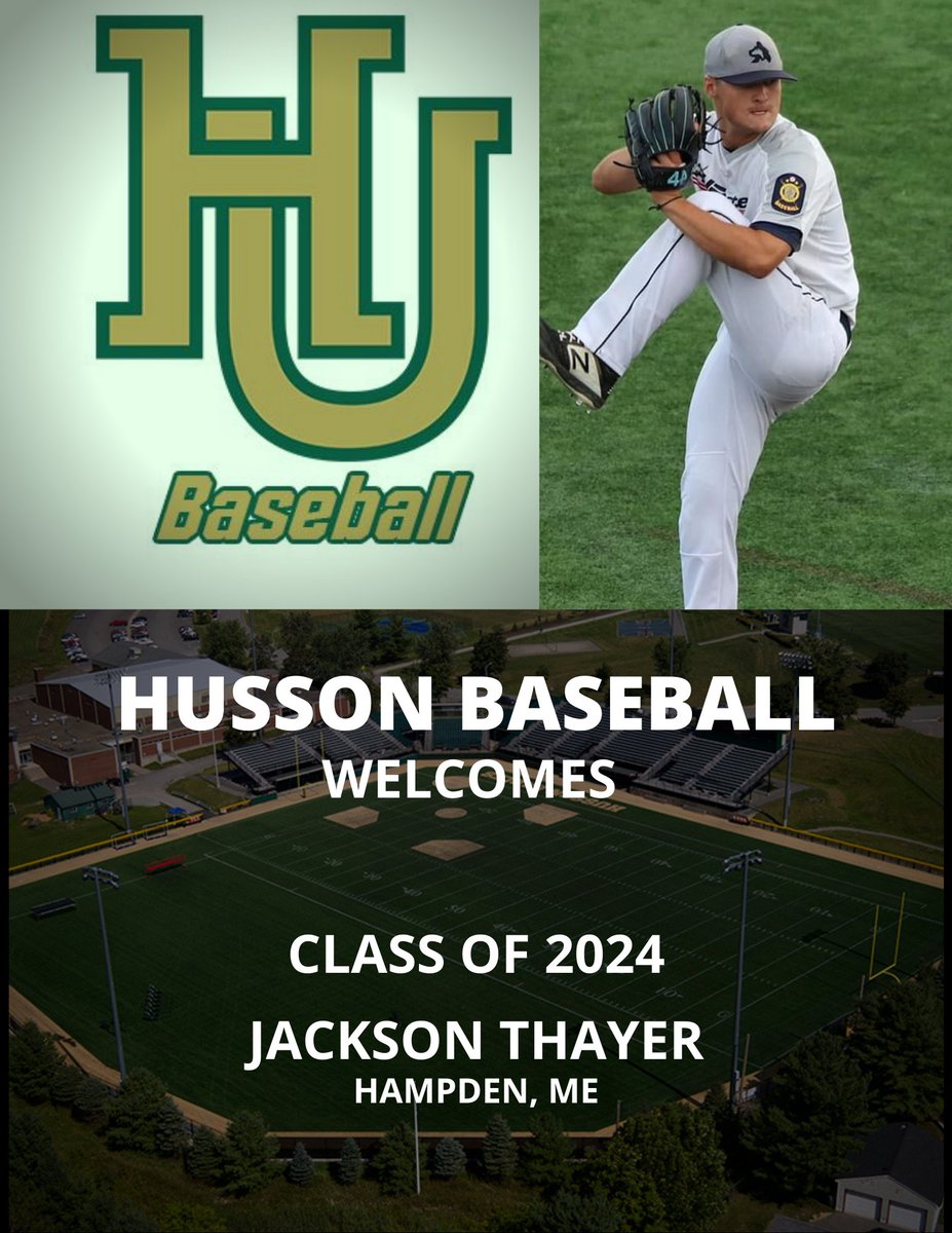 HussonBaseball's tweet photo. #TimeToFly Welcome Jackson Thayer of @HampdenAcademy @HABroncosAD Welcome to the Husson Family!! #GoEagles #COMMITTED https://t.co/qdDDU234Ph