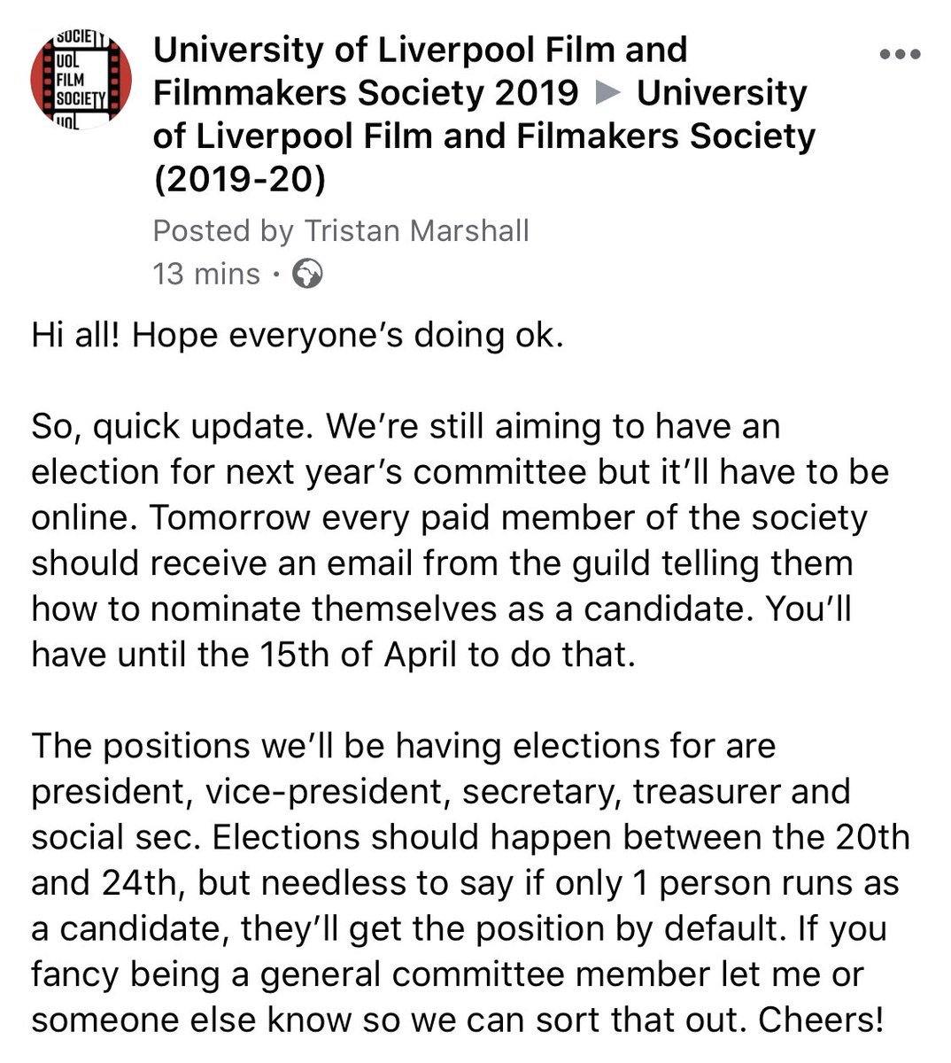 University of Liverpool Film Society tweet media