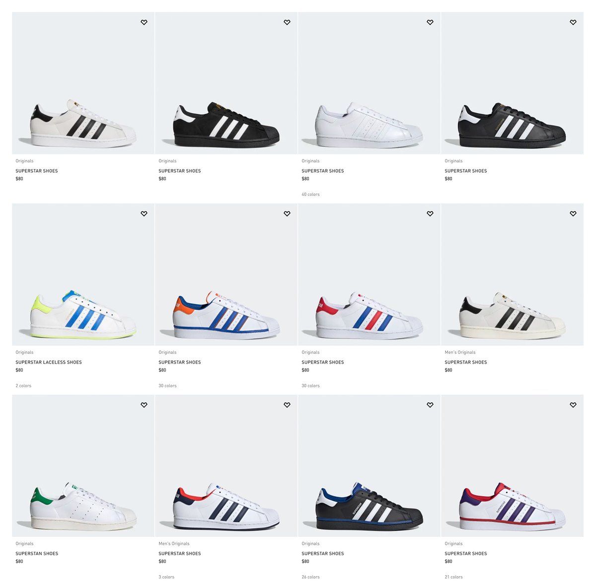 adidas superstar 3 colors