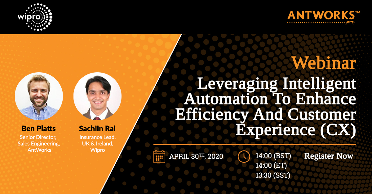 As we enter Industry 4.0, the demand for speedy response times and seamless customer experience is rising.

Join our webinar with #Insurance industry experts and learn how #IntelligentAutomation can power greater cost efficiency and best-in-class #CX. bit.ly/2RhB6NG