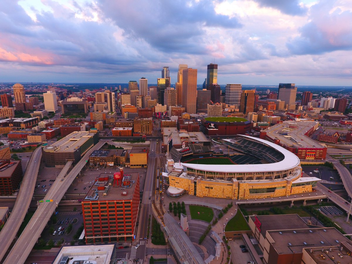 For anyone needing a new Zoom background, here are some of my drone photos of Minneapolis you can use