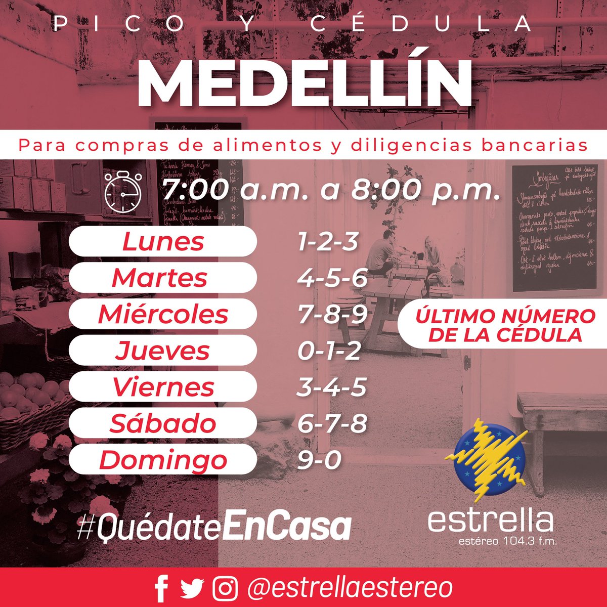 estrellaestereo's tweet photo. #EstrellaInforma 📢 la medida del #PicoYCédula en los 10 municipios de toda el Área Metropolitana 🏠🙏🏼
Toda la información en este hilo (1/3) ⬇️ https://t.co/1m5muB4cWa