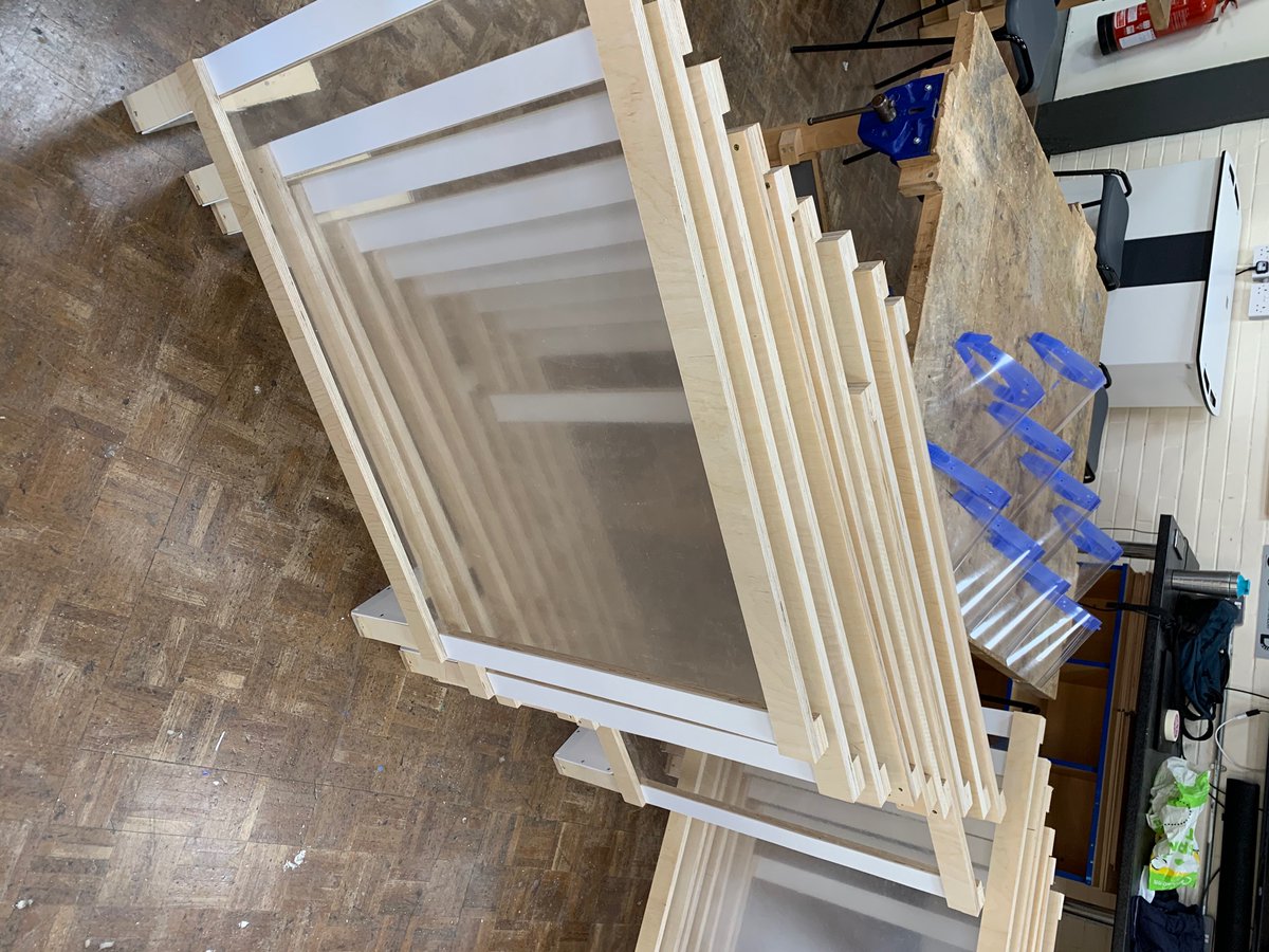 ShirelandDesign's tweet photo. Today in D&amp;T @ShirelandDesign @ShirelandCA we made counter screens for 8 pharmacies in and around Smethwick, including a few additional face visors! #helpingourNHS @ExpressandStar https://t.co/7kqUcvyme8