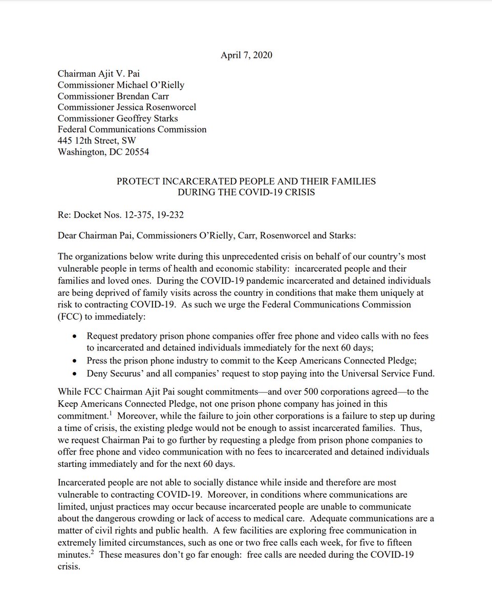 Screenshot of page 1 of the letter. The full text is available at the link in the original tweet.