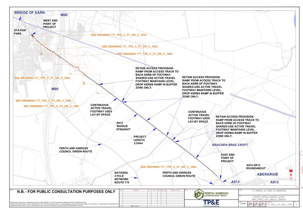 PKCTrust's tweet photo. We're developing proposals for a #walking and #cycling route from Bridge of Earn to Newburgh, and we’d like to hear your opinion! The 1st consultation phase is for BoE to Aberargie. Drawings and a feedback survey are now live for you to review and fill in: https://t.co/o0Ptfnu1tr https://t.co/L8AHJKfyCr