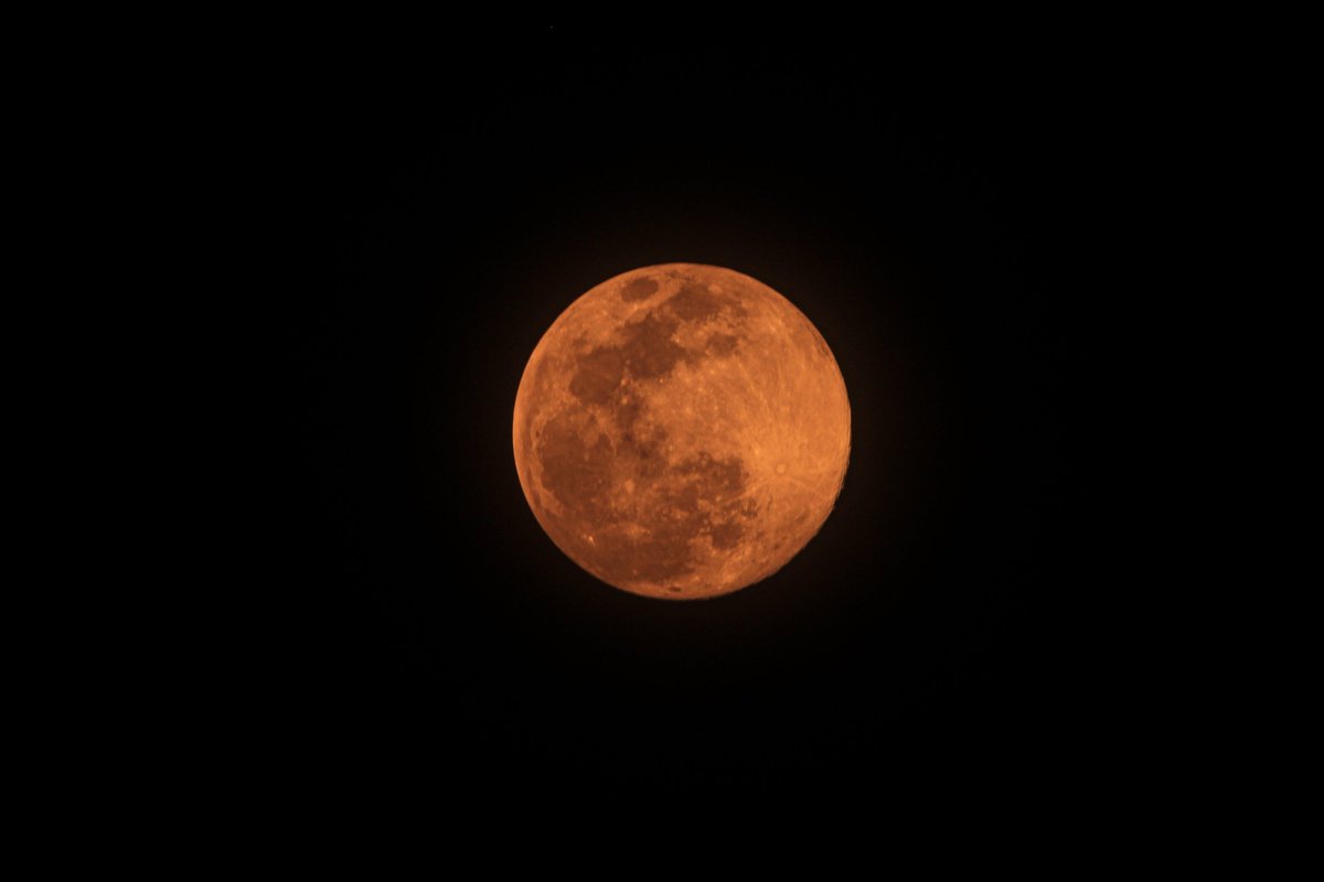 This is how Super Pink Moon is looking over  #India today. It will look 14% bigger & 30% more brighter. Teach your kids about its science & share the view.