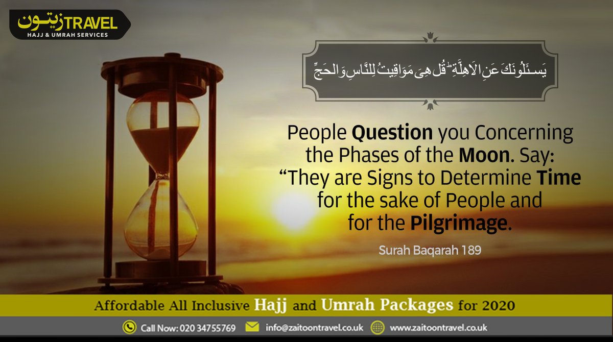 ZaitoonTravel's tweet image. Time should not be wasted. Allah has given man the sense to divide the tasks in certain time lapses and complete them accordingly. This helps to spend maximum time praying to the Almighty. 
#Allah #Time #GoodMuslims #Hajj2020 #Umrah2020 #RamadanUmrah2020 #Zaitoontravel