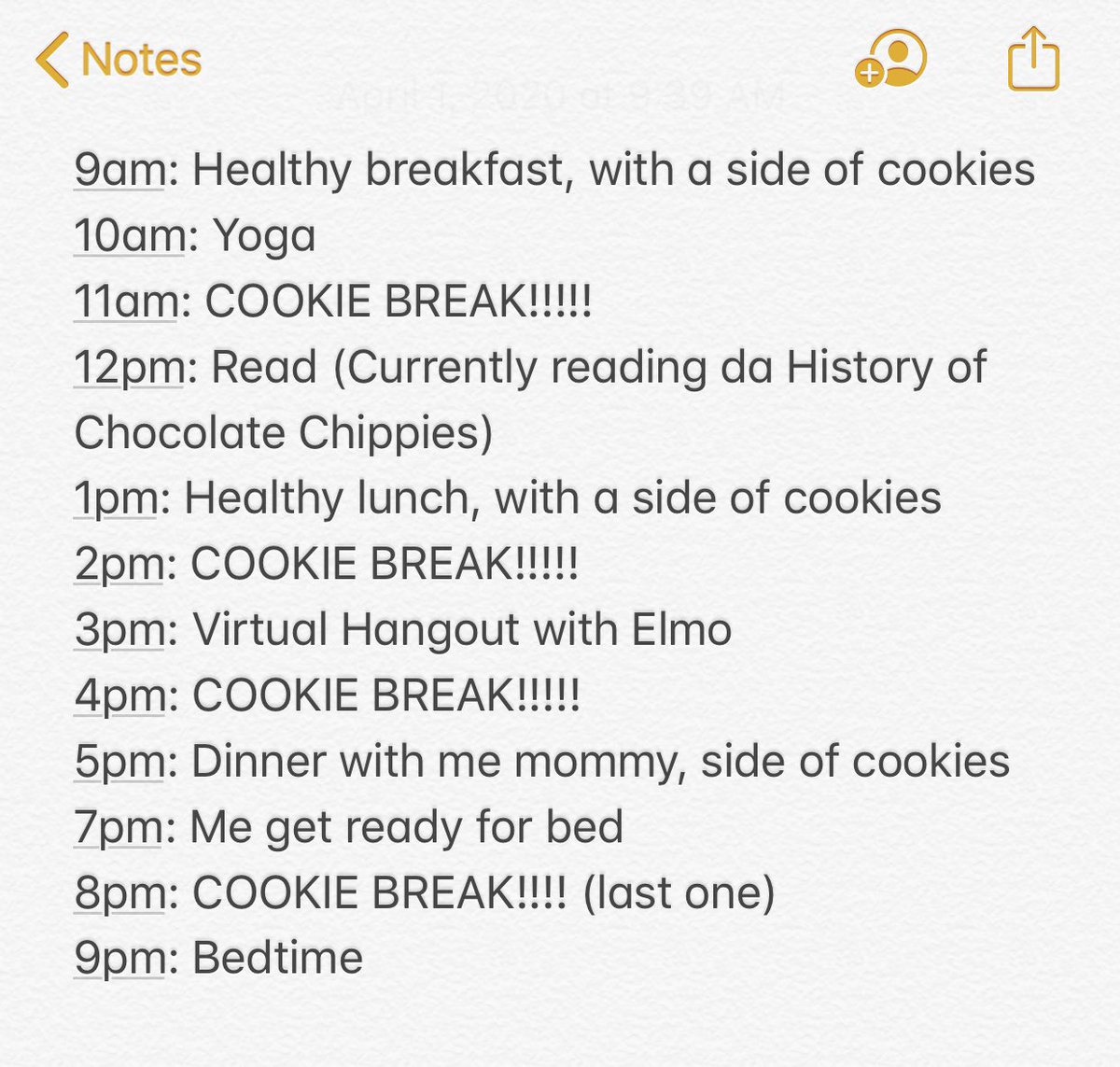 MeCookieMonster's tweet image. Me new daily schedule: