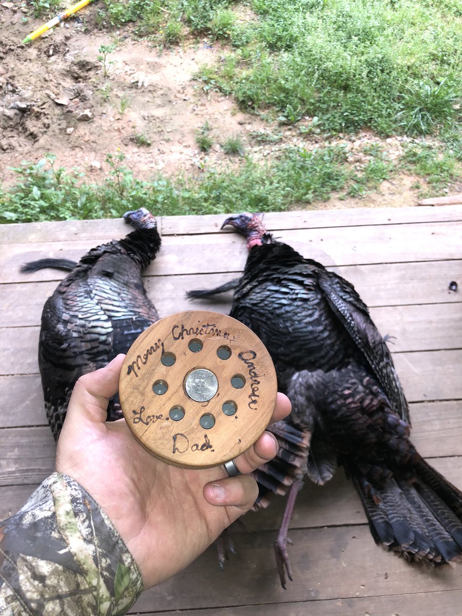Hey @BoogerBottom, how about a RT for our 1st Father-Son double,using a hand-made call!!! #cantstoptheflop