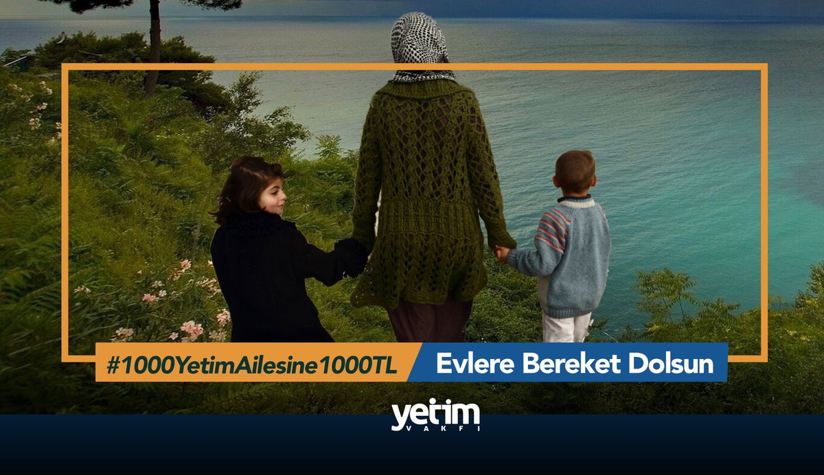 İhtiyaç sahibi yetim ailelerimizi unutmuyoruz, sizlerin desteği ile 1000 yetim ailesine 1000 TL ödeme yapıyoruz.
#EvlereBereketOlsun 

bagis.yetimvakfi.org.tr/evlere-bereket…