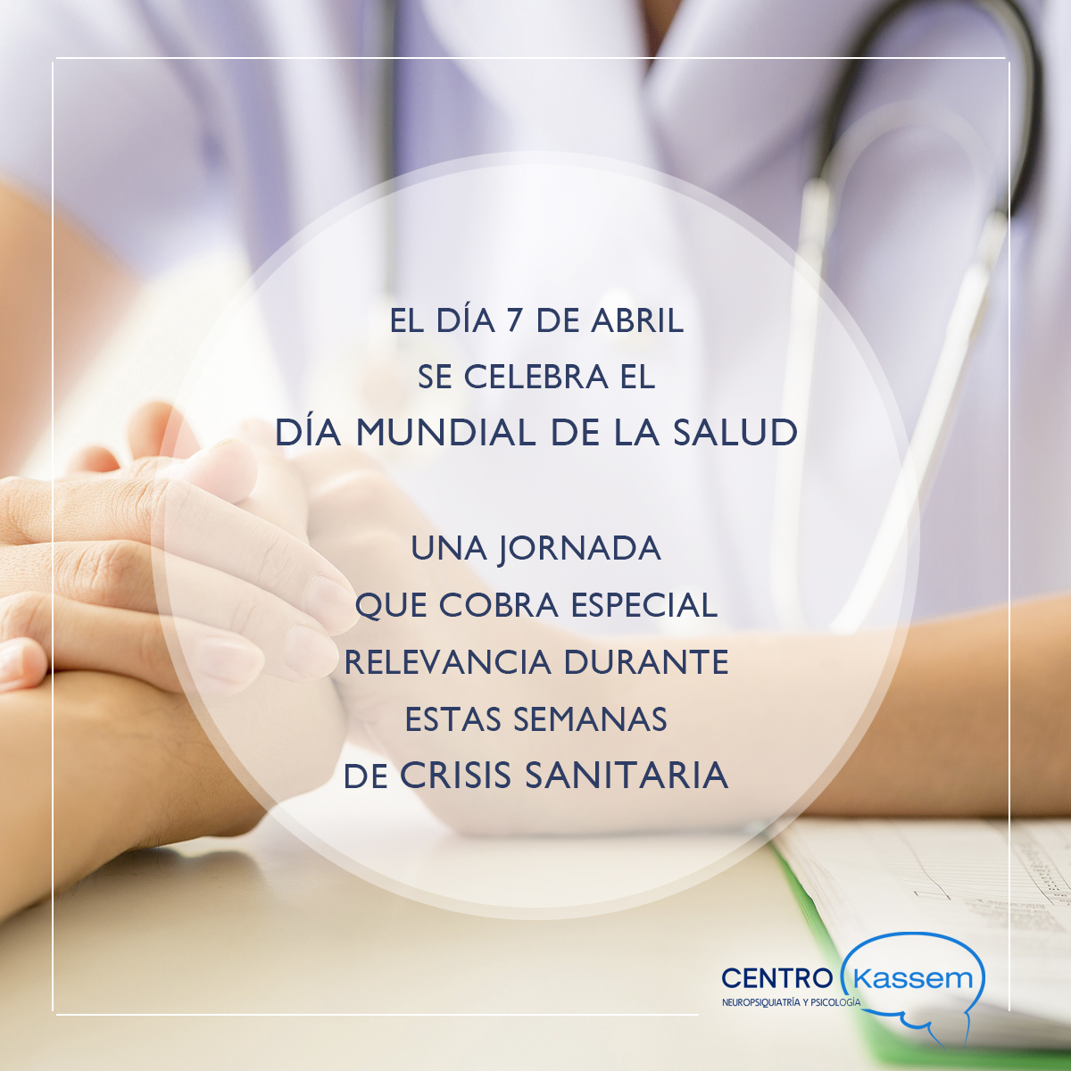 CentroKassem's tweet photo. El #Díamundialdelasalud de este año es muy significativo

Hoy recordamos la importante labor de los sanitarios y volvemos a hacer hincapié en la importancia de proteger la #Saludmental

Recordemos: el ser humano tiene una gran capacidad de #afrontamiento ante la adversidad https://t.co/VmOW05ihDo