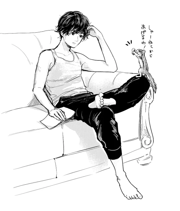 左手デバイスを使って落書き。冷蔵庫に目ぼしいものなくてお腹減ったなーと思って描いてたら絵に出ました。 