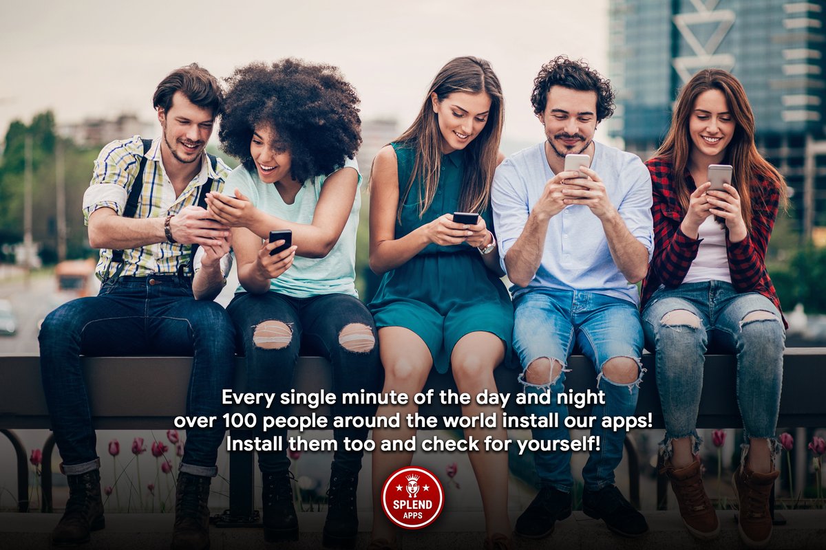 SplendApps's tweet photo. Every single minute of the day and night over 100 people around the world install our apps! Install them too and check for yourself!
https://t.co/jes70tMDWn
#androidapps #android #androidapp #splendidandroidapps https://t.co/GIECM60lpG