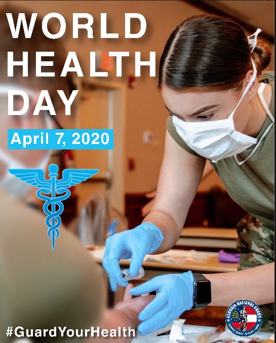 GeorgiaGuard's tweet photo. Happy #WorldHealthDay! Today, we celebrate the work of our healthcare workers by showing our appreciation for their bravery, courage &amp; resolve in the global #COVID19 response. #GuardYourHealth #SharedPurpose https://t.co/lM8GXdlNCe