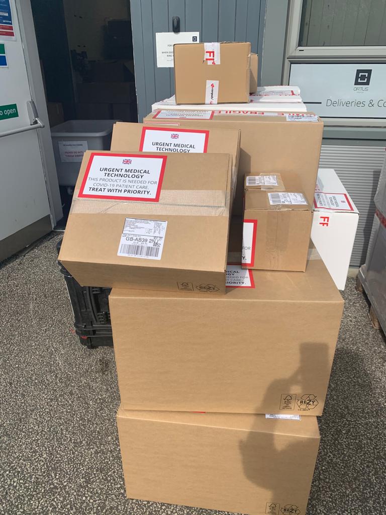 OrtusTechUK's tweet photo. Our medical parcels now have #priority labels attached to ensure that the supplies reach our customers as soon as possible. This batch of orders containing serviced #corpuls3 #defibs and consumables are ready for dispatch to @Scotambservice and @EastEnglandAmb 🚑 https://t.co/iNyuOGcNvB