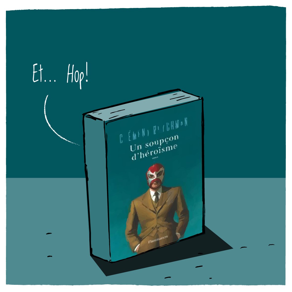 complimendobjet's tweet photo. A l'occasion de la sortie chez @Ed_Flammarion  d'#unsoupçondheroisme le premier roman de @c_reychman , le co-auteur de feu compliment d'objet, voici un strip complet d'actualité !
#complimentdobjet #masque #covi̇d19 #coronavirus #slip https://t.co/XsbcRSeznP