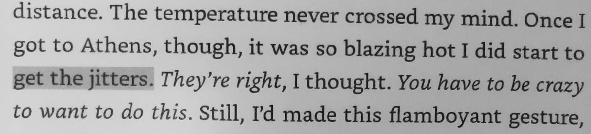 Get the jitters - to experience a temporary state of nervous anxiety or anticipation. 

📚 What I Talk About When I Talk About Running 📚 by Haruki Murakami 

(The book is HIGHLY recommended to all runners!)