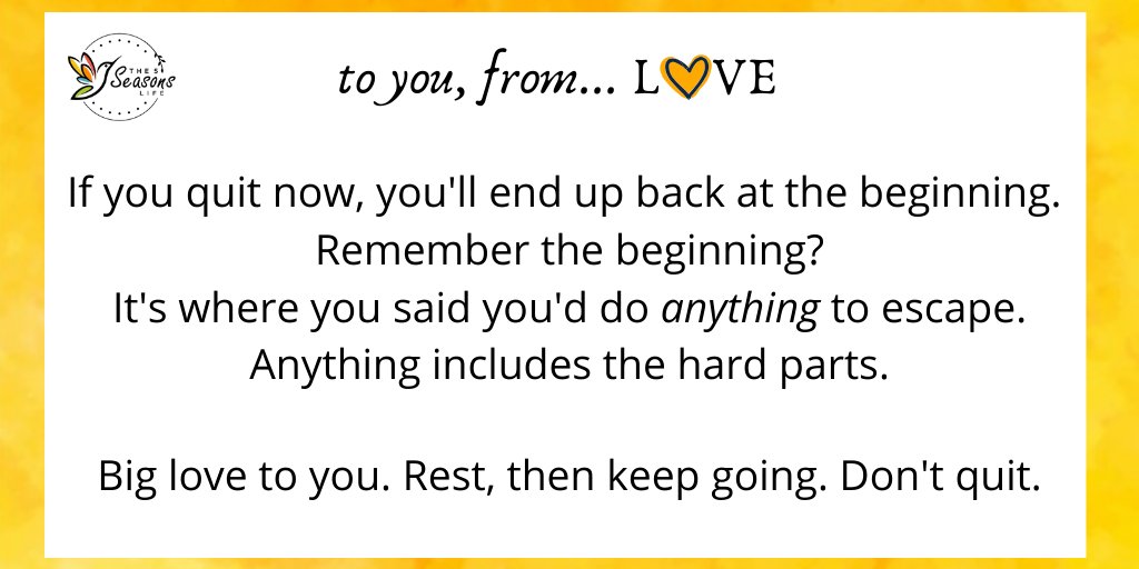 5SeasonsLife's tweet photo. About a year and a half ago, things felt hard. So damn hard. I started writing daily love notes to myself. More and more people wanted them, and now I send them out all over the world. I'm putting them here because I can't be the only person needing TLC. https://t.co/65jBJP06il