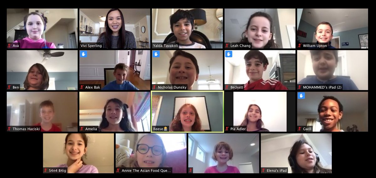 vtsperling's tweet photo. Best way to start my day! #grateful #morningmeeting #ZOOM #distancelearning #responsiveclassroom @WISRedDevils https://t.co/RG7lI58Rxu