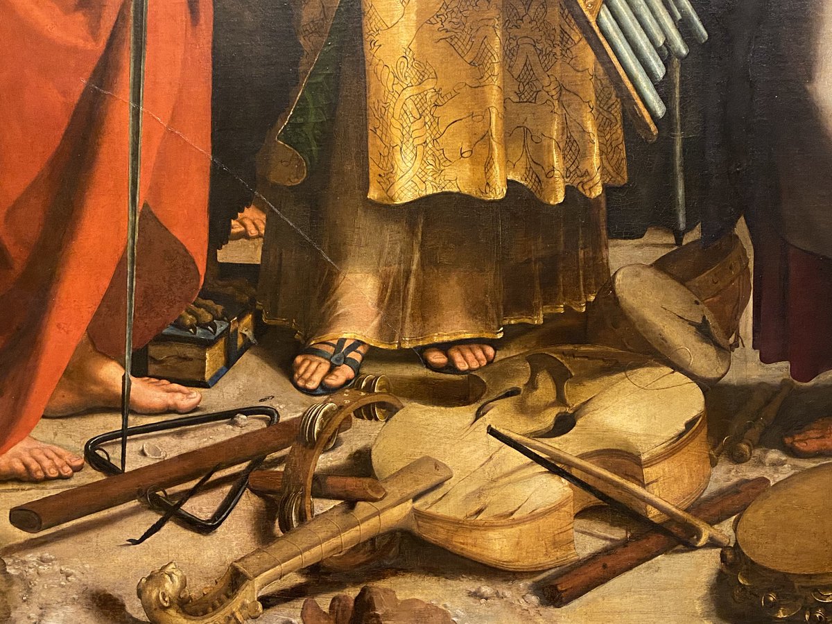 understandrome's tweet photo. The Ecstasy of Santa Cecilia from the Scuderie show, on loan from the National Gallery at Bologna. c.1516. Commissioned for the church of San Giovanni in Monte, Bologna. #Raphael500 #emptymuseum https://t.co/nPDEQDL3aF