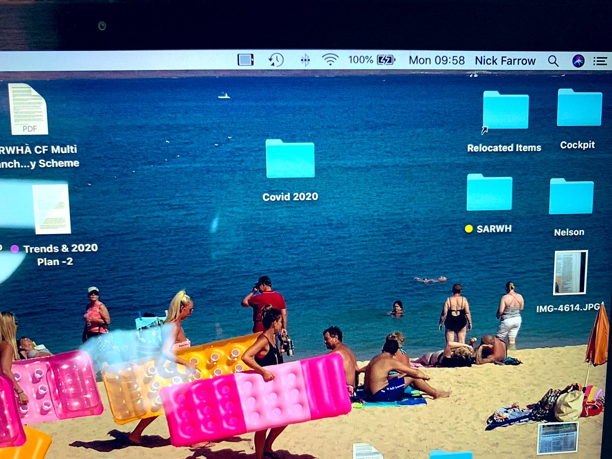 Nickfarrow9's tweet image. Even my filing system is #SelfDistancing unlike the sun worshippers from October 2019 - remember those days?